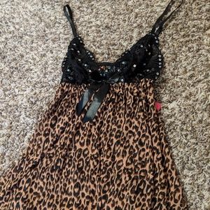 Leopard print lingerie